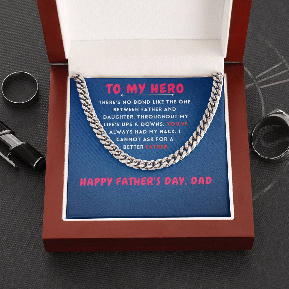 To My Hero Cuban Link Chain For Men
