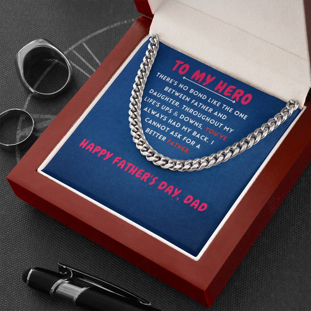 To My Hero Cuban Link Chain For Men