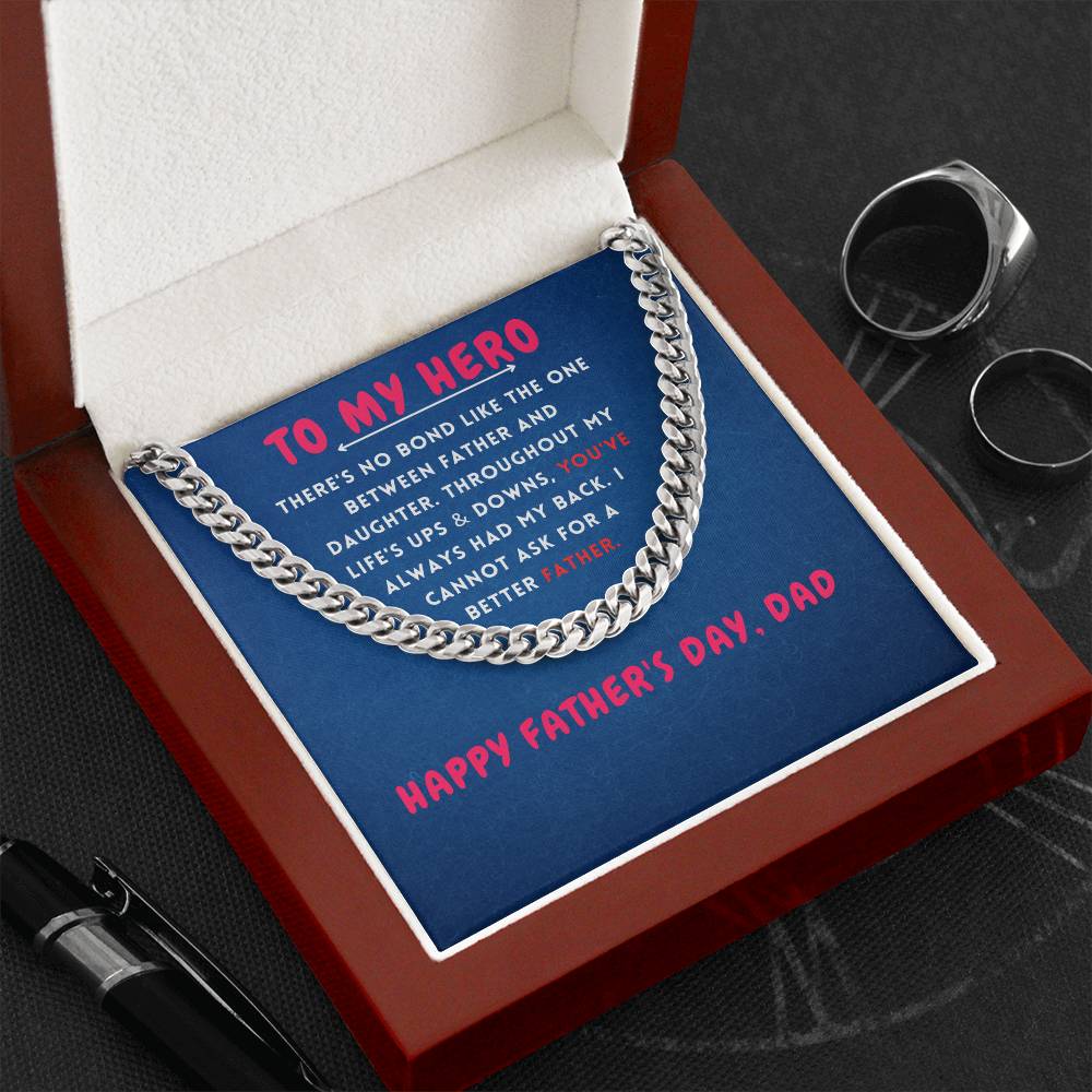 To My Hero Cuban Link Chain For Men