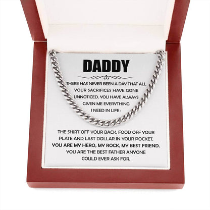 Best Father Ever Cuban Link Chain For Men - Shopping Therapy, LLC Jewelry