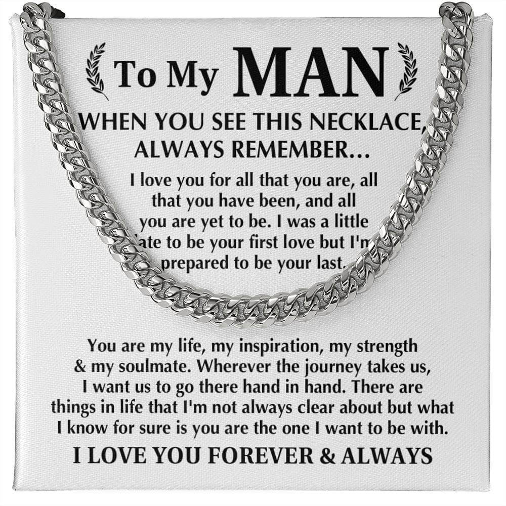 Always Remember Cuban Link Men's Chain - Shopping Therapy Stainless Steel / Luxury Box Jewelry