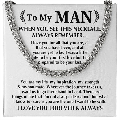 Always Remember Cuban Link Men's Chain - Shopping Therapy Stainless Steel / Luxury Box Jewelry