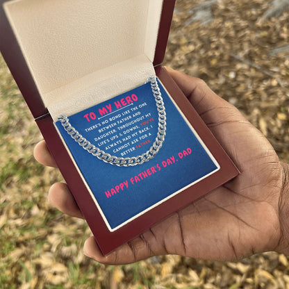 To My Hero Cuban Link Chain For Men
