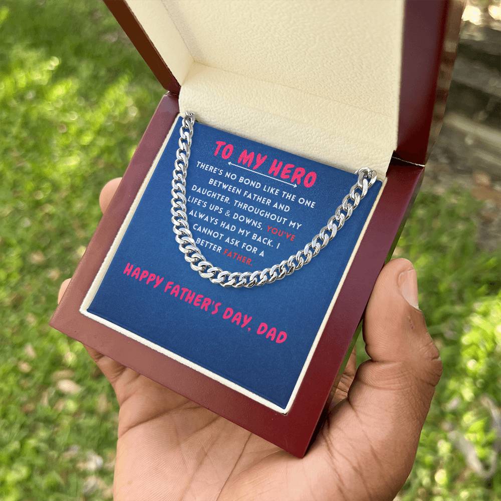 To My Hero Cuban Link Chain For Men