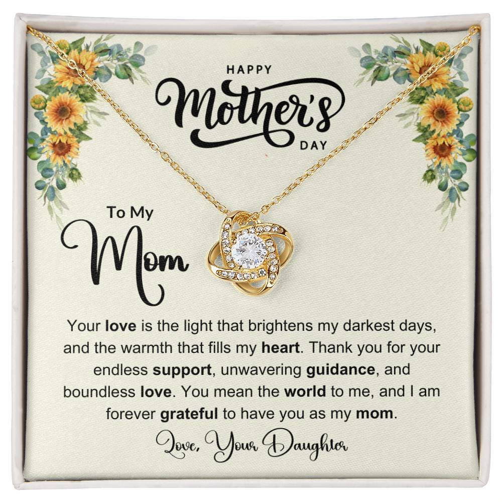 Inspirational Message Card Necklace for Moms