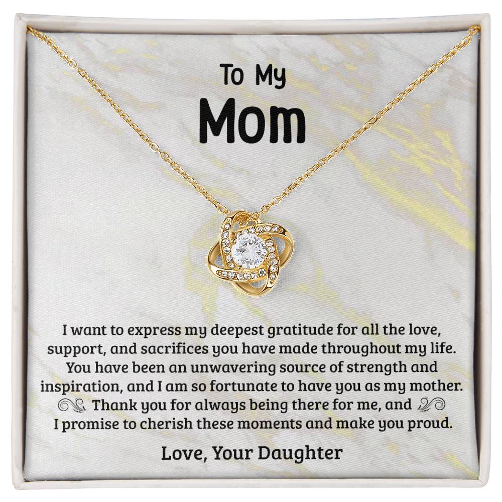 Grateful For You-Love Knot Necklace For Mom - Shopping Therapy, LLC Jewelry