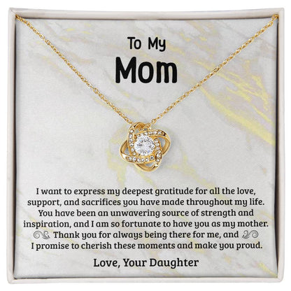 Grateful For You-Love Knot Necklace For Mom - Shopping Therapy, LLC Jewelry