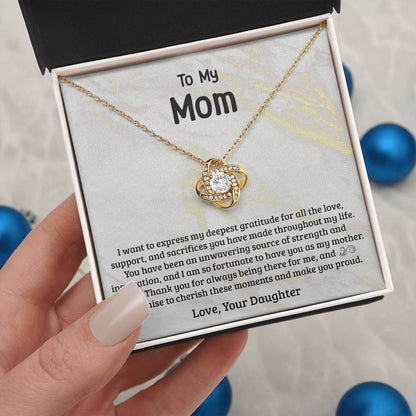 Grateful For You-Love Knot Necklace For Mom - Shopping Therapy, LLC Jewelry