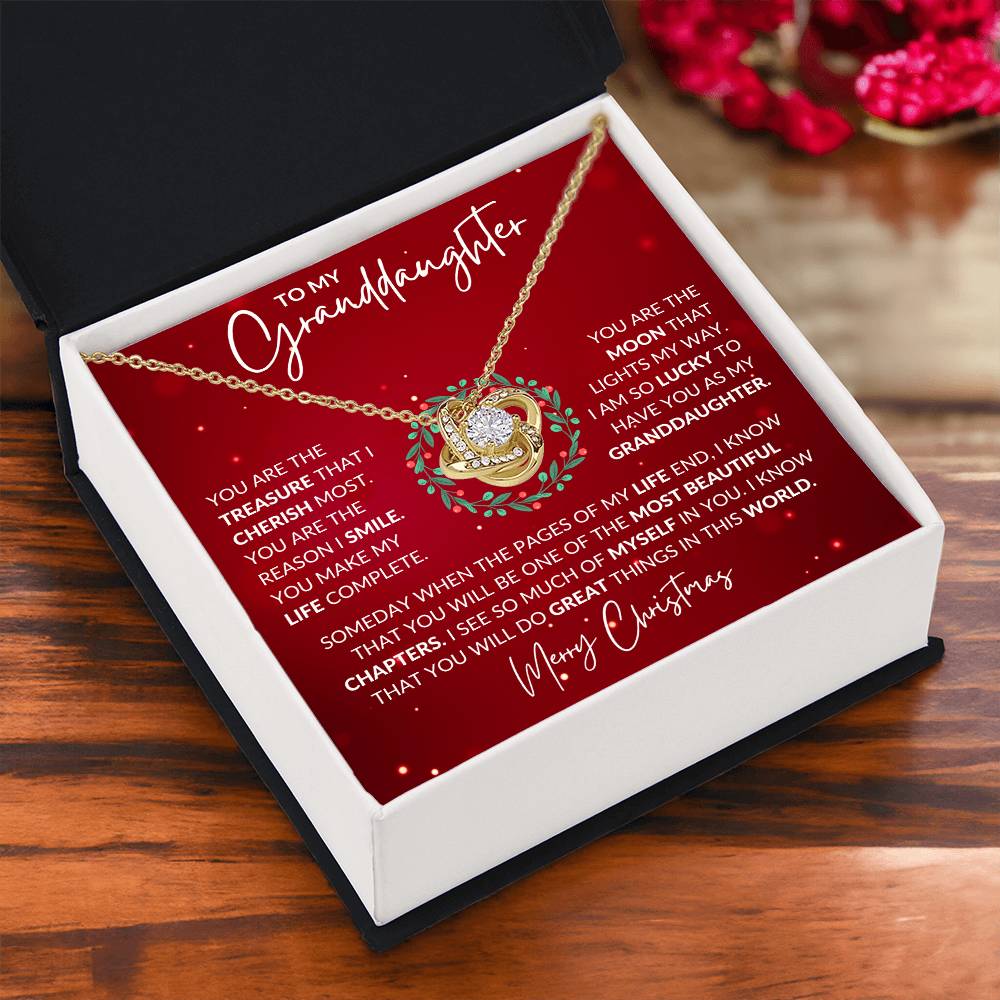 Granddaughter Love Knot Necklace - Shopping Therapy, LLC Jewelry