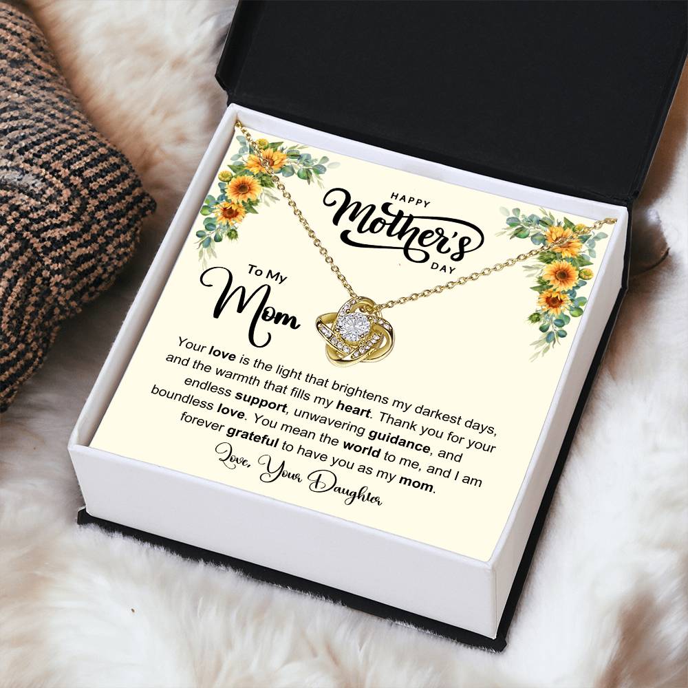 Inspirational Message Card Necklace for Moms
