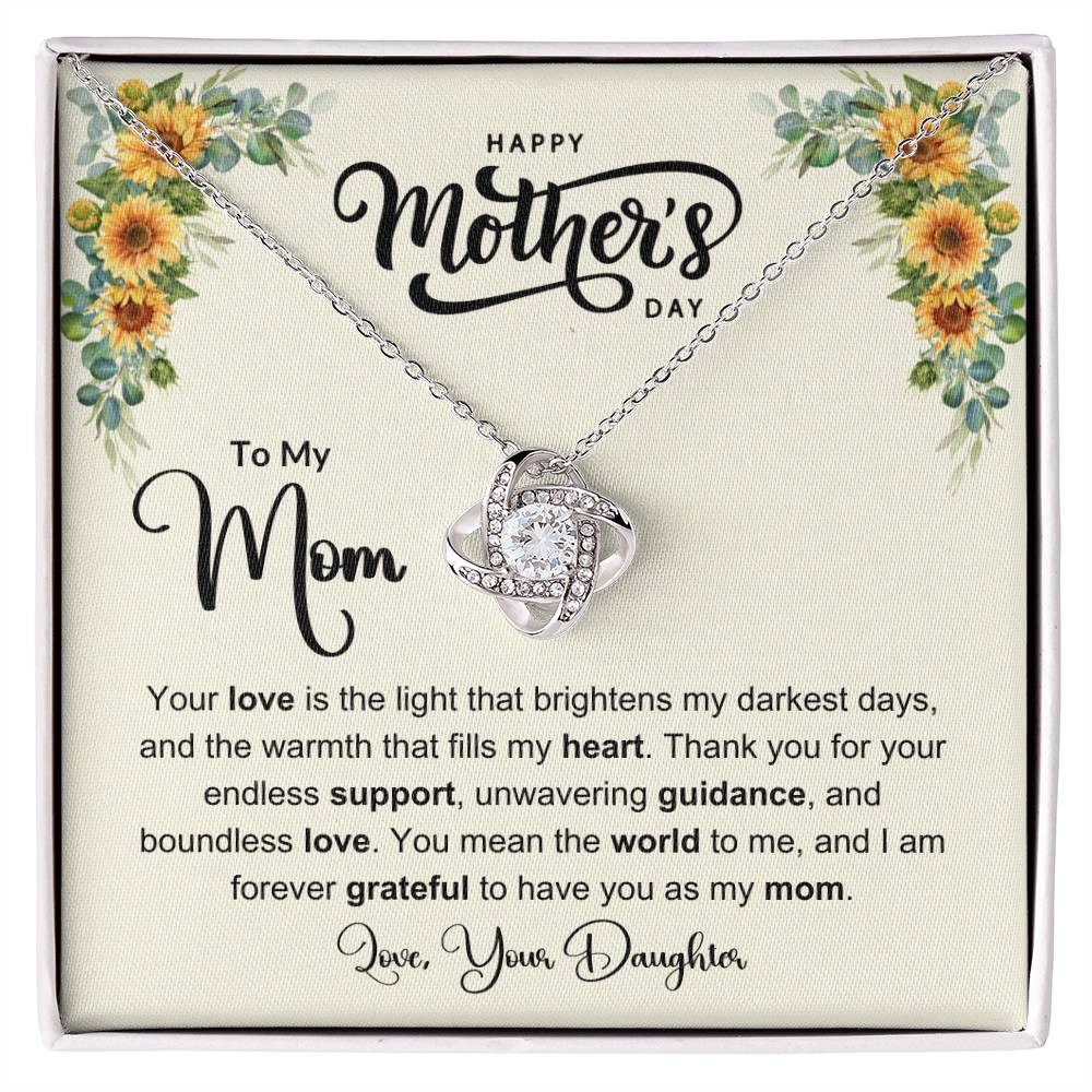 Inspirational Message Card Necklace for Moms