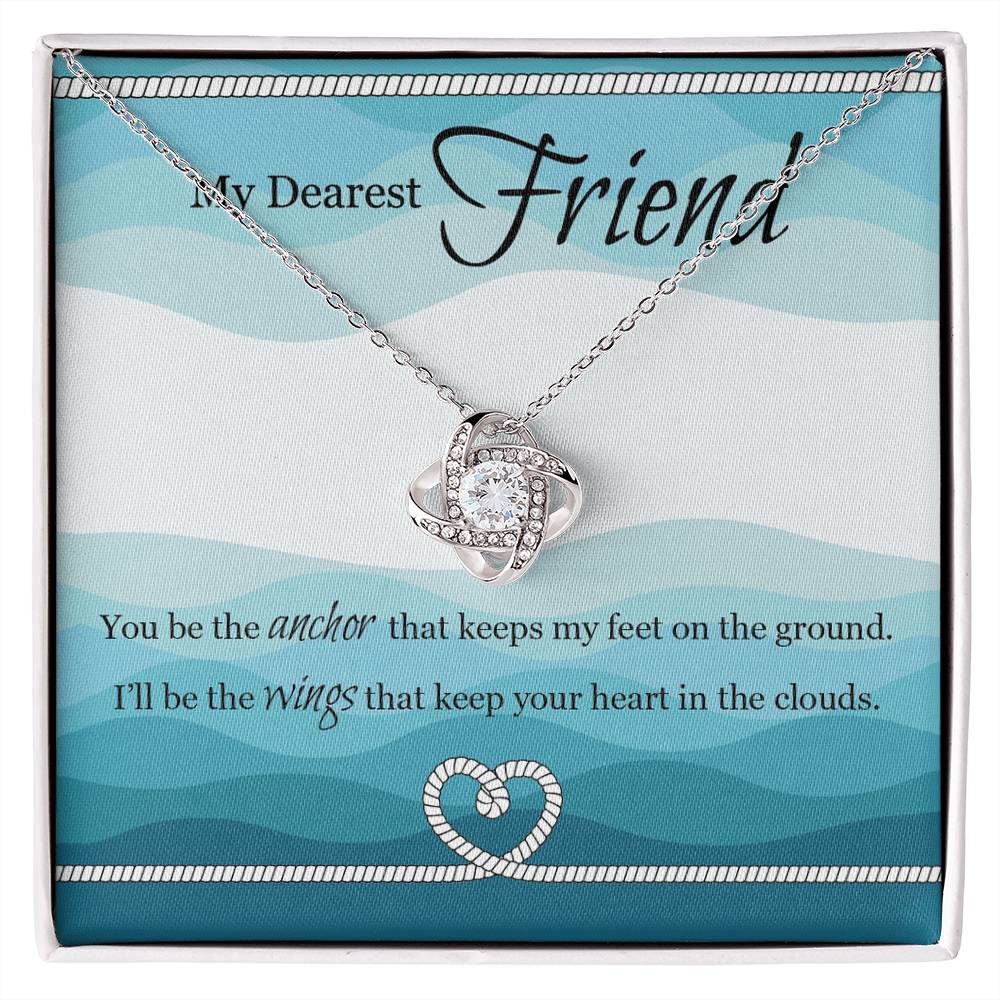 Wings That Keep Your Heart-Love Knot Friendship Necklace