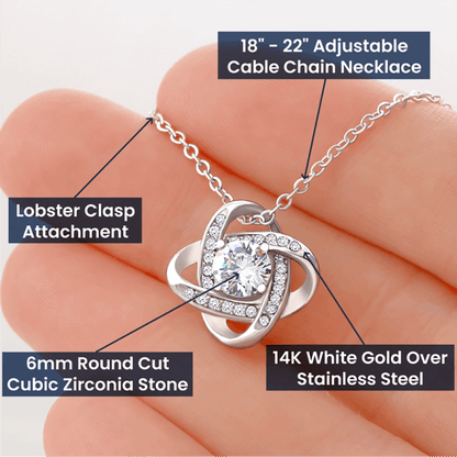 Grateful For You-Love Knot Necklace For Mom - Shopping Therapy, LLC Jewelry