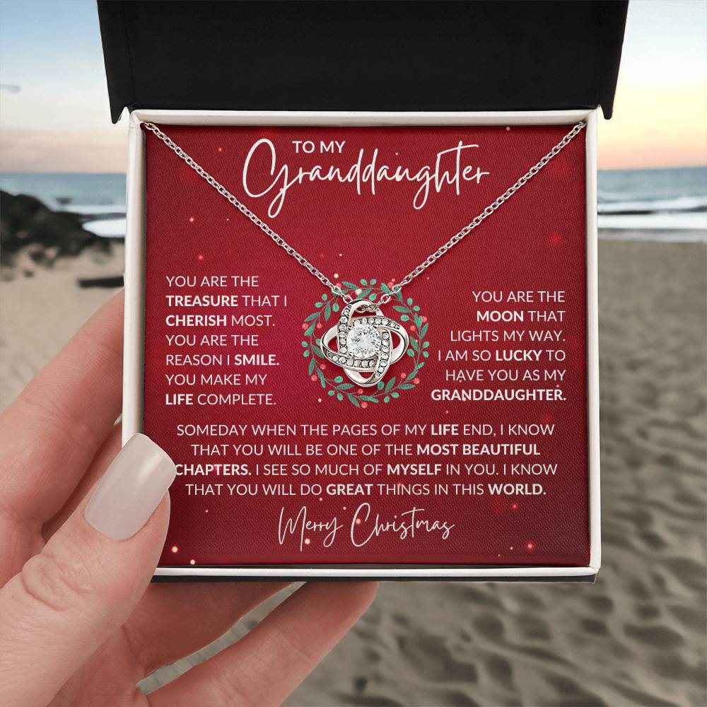 Granddaughter Love Knot Necklace - Shopping Therapy, LLC Jewelry