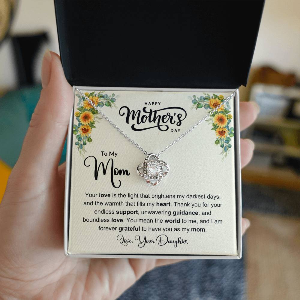 Inspirational Message Card Necklace for Moms