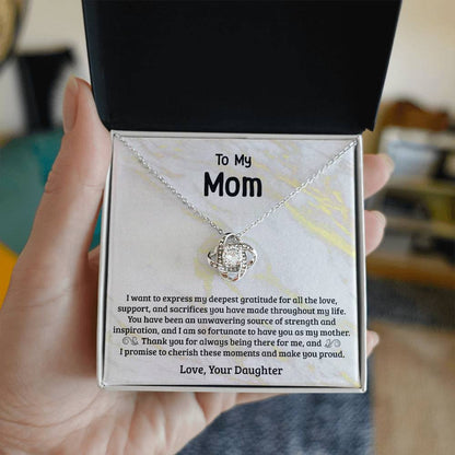 Grateful For You-Love Knot Necklace For Mom - Shopping Therapy, LLC Jewelry