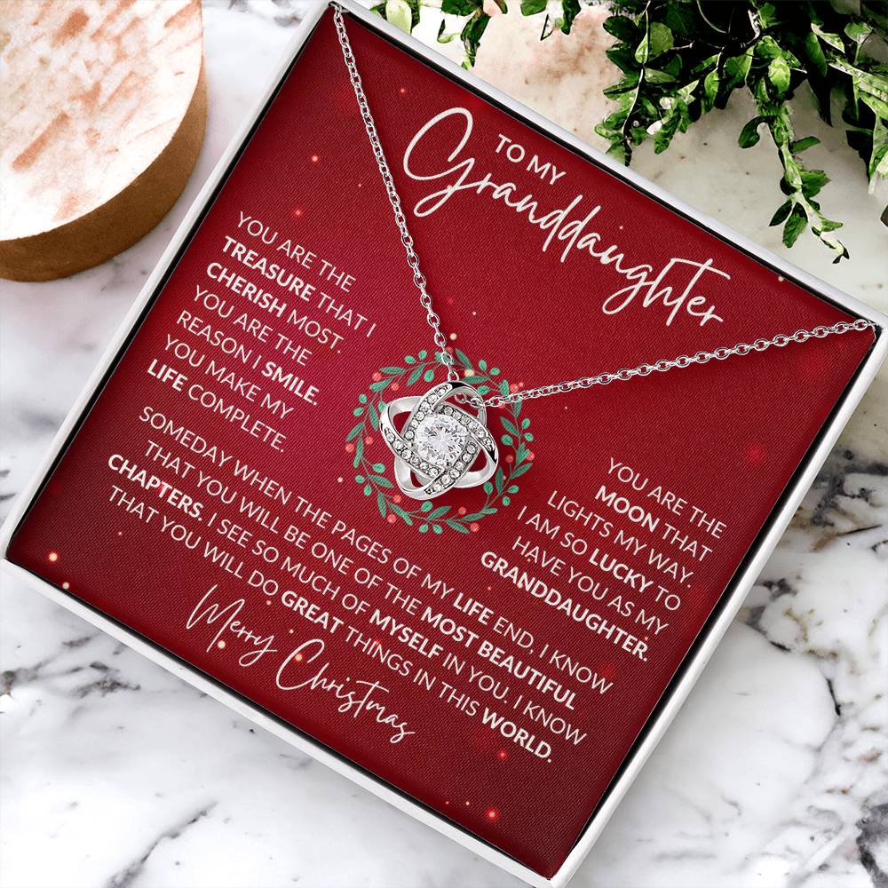 Granddaughter Love Knot Necklace - Shopping Therapy, LLC Jewelry