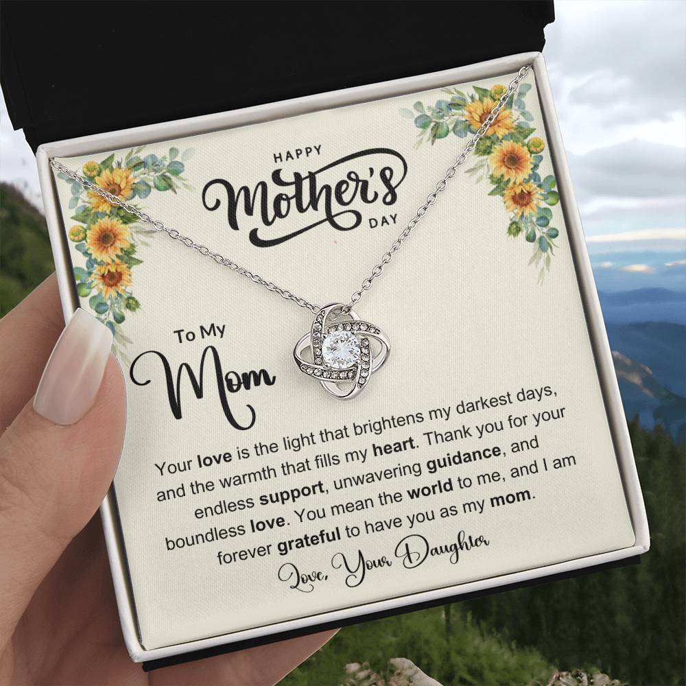 Inspirational Message Card Necklace for Moms