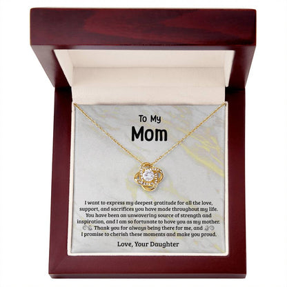 Grateful For You-Love Knot Necklace For Mom - Shopping Therapy, LLC Jewelry