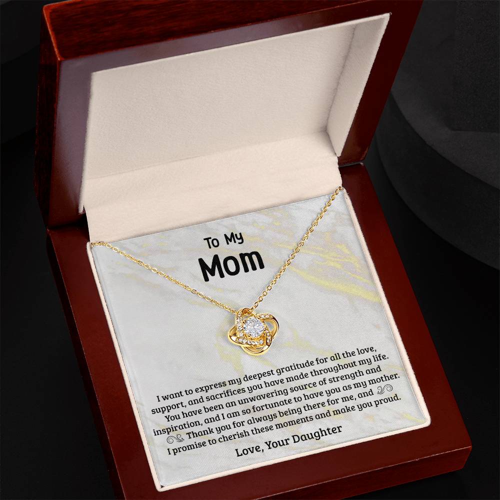 Grateful For You-Love Knot Necklace For Mom - Shopping Therapy, LLC Jewelry