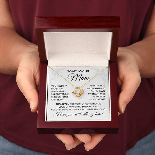 With All My Heart Love Knot Necklace For Mom - Shopping Therapy, LLC Jewelry
