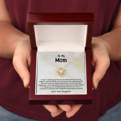 Grateful For You-Love Knot Necklace For Mom - Shopping Therapy, LLC Jewelry