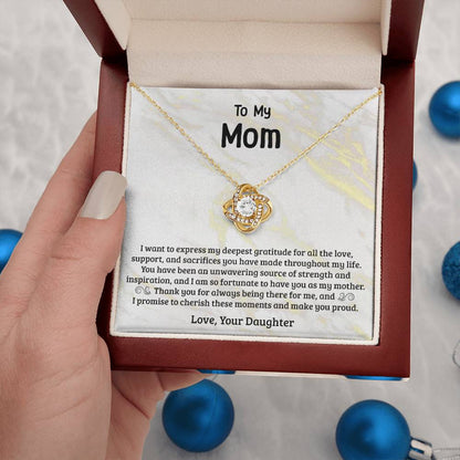 Grateful For You-Love Knot Necklace For Mom - Shopping Therapy, LLC Jewelry