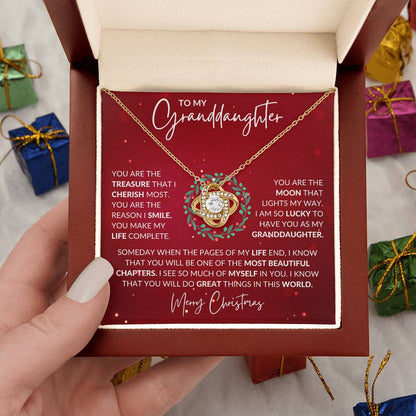 Granddaughter Love Knot Necklace - Shopping Therapy, LLC Jewelry