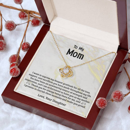 Grateful For You-Love Knot Necklace For Mom - Shopping Therapy, LLC Jewelry