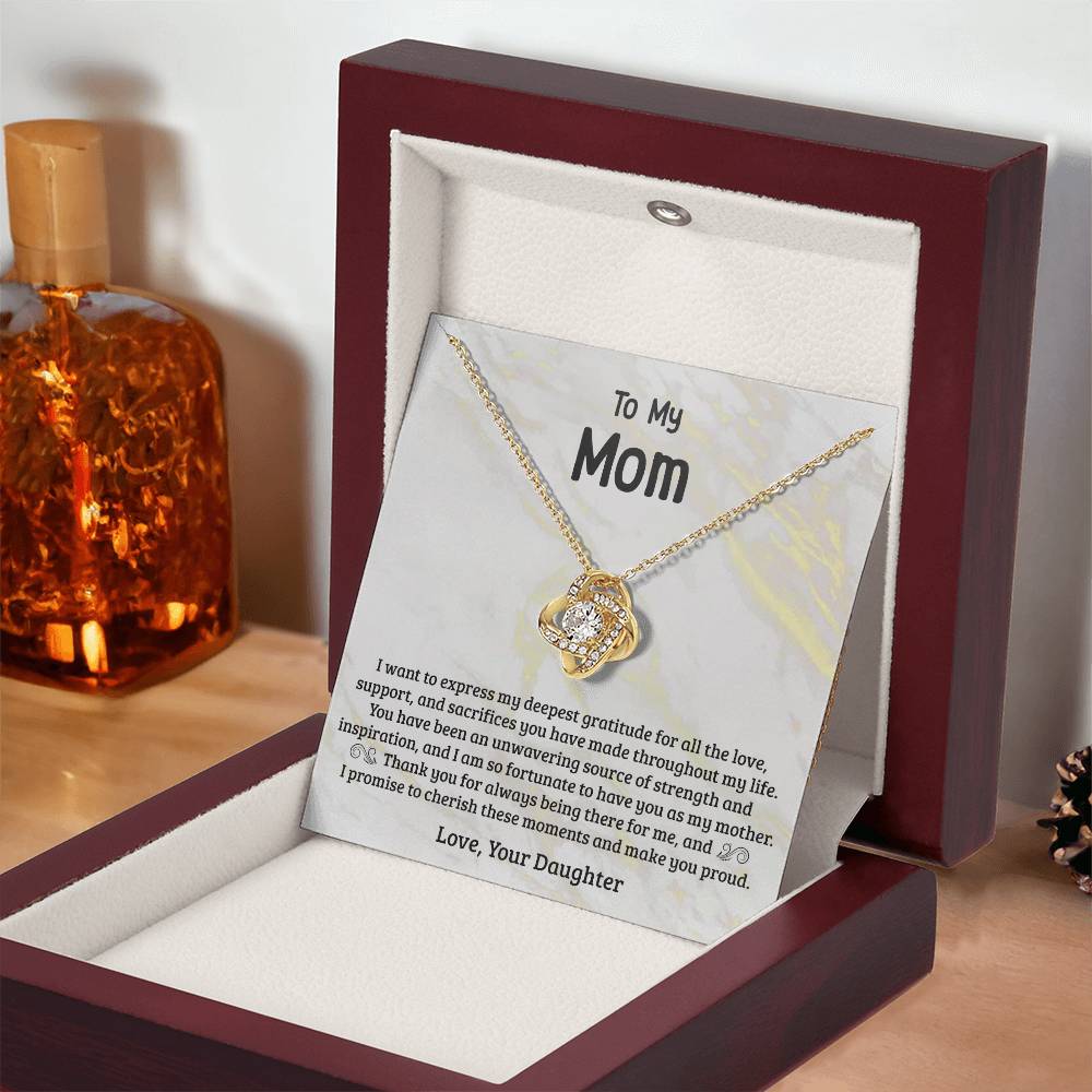 Grateful For You-Love Knot Necklace For Mom - Shopping Therapy, LLC Jewelry