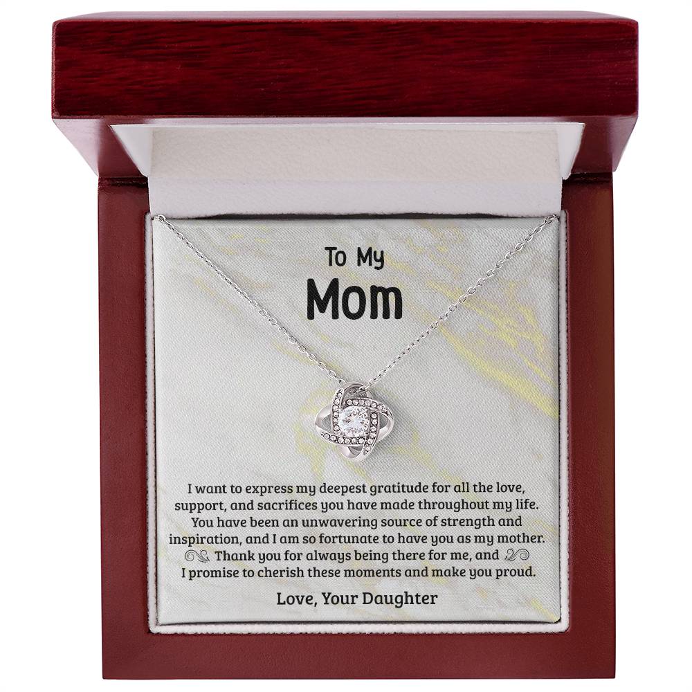 Grateful For You-Love Knot Necklace For Mom - Shopping Therapy, LLC Jewelry