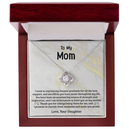 Grateful For You-Love Knot Necklace For Mom - Shopping Therapy, LLC Jewelry