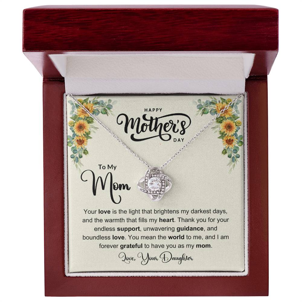 Inspirational Message Card Necklace for Moms
