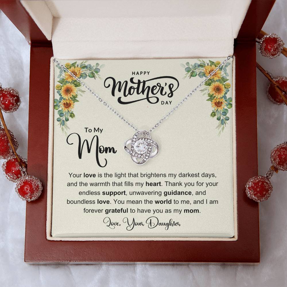 Inspirational Message Card Necklace for Moms