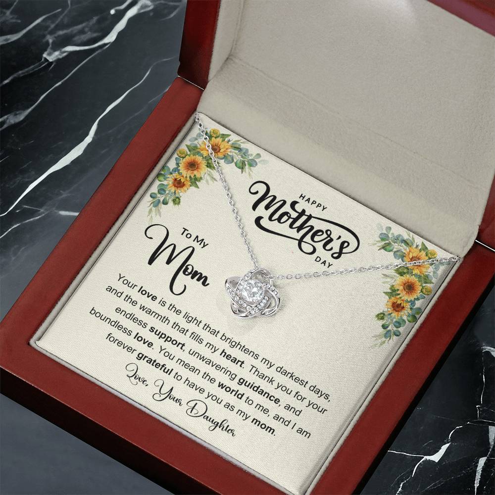 Inspirational Message Card Necklace for Moms