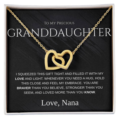 Granddaughter Gift Necklace – “To My Precious Granddaughter” Message Card From Grandma - Shopping Therapy, LLC Jewelry