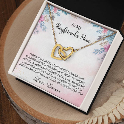 My Boyfriend's Mom-Interlocking Hearts Necklace - Shopping Therapy, LLC Jewelry