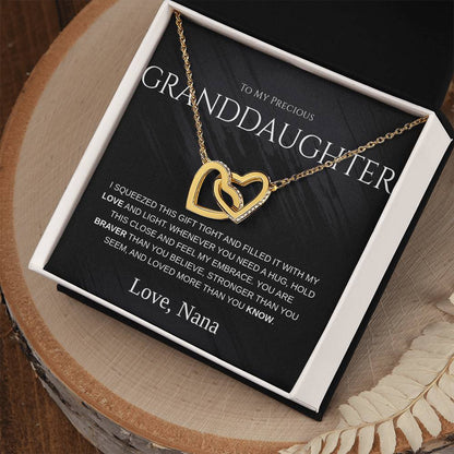 Granddaughter Gift Necklace – “To My Precious Granddaughter” Message Card From Grandma - Shopping Therapy, LLC Jewelry