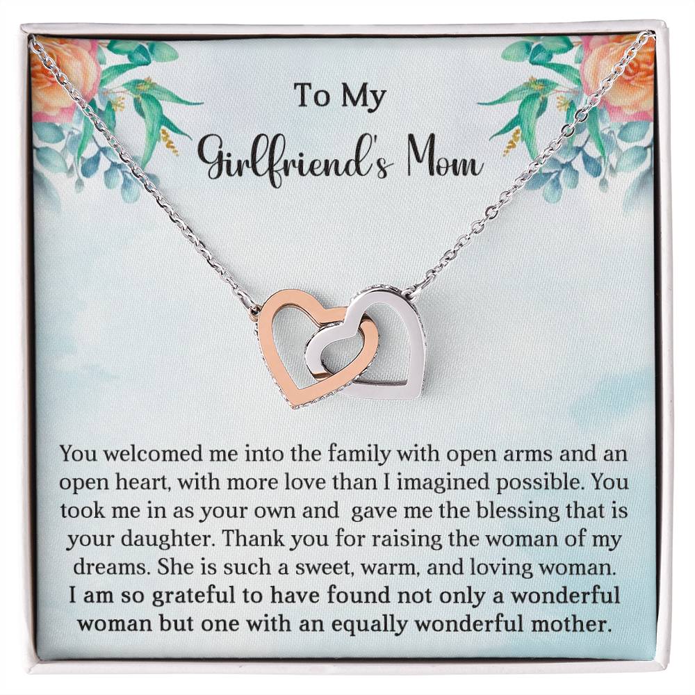 Girlfriend's Mom Gift-Interlocking Hearts Necklace - Shopping Therapy, LLC Jewelry