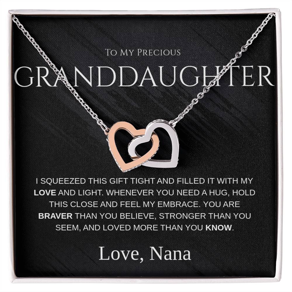 Granddaughter Gift Necklace – “To My Precious Granddaughter” Message Card From Grandma - Shopping Therapy, LLC Jewelry