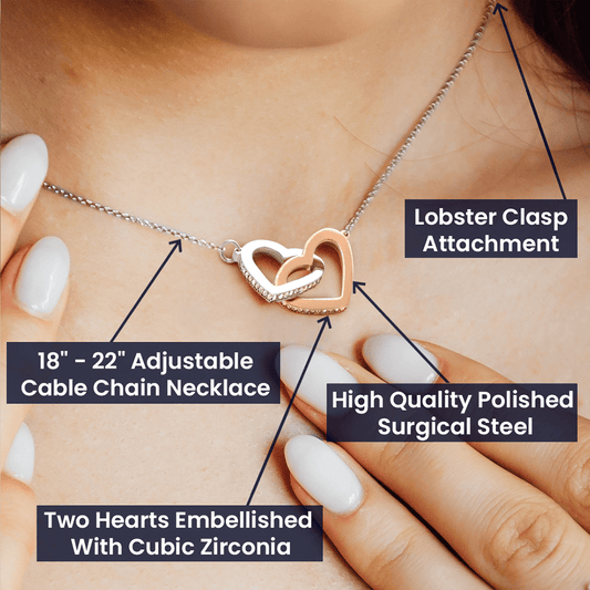 Girlfriend's Mom Gift-Interlocking Hearts Necklace - Shopping Therapy, LLC Jewelry