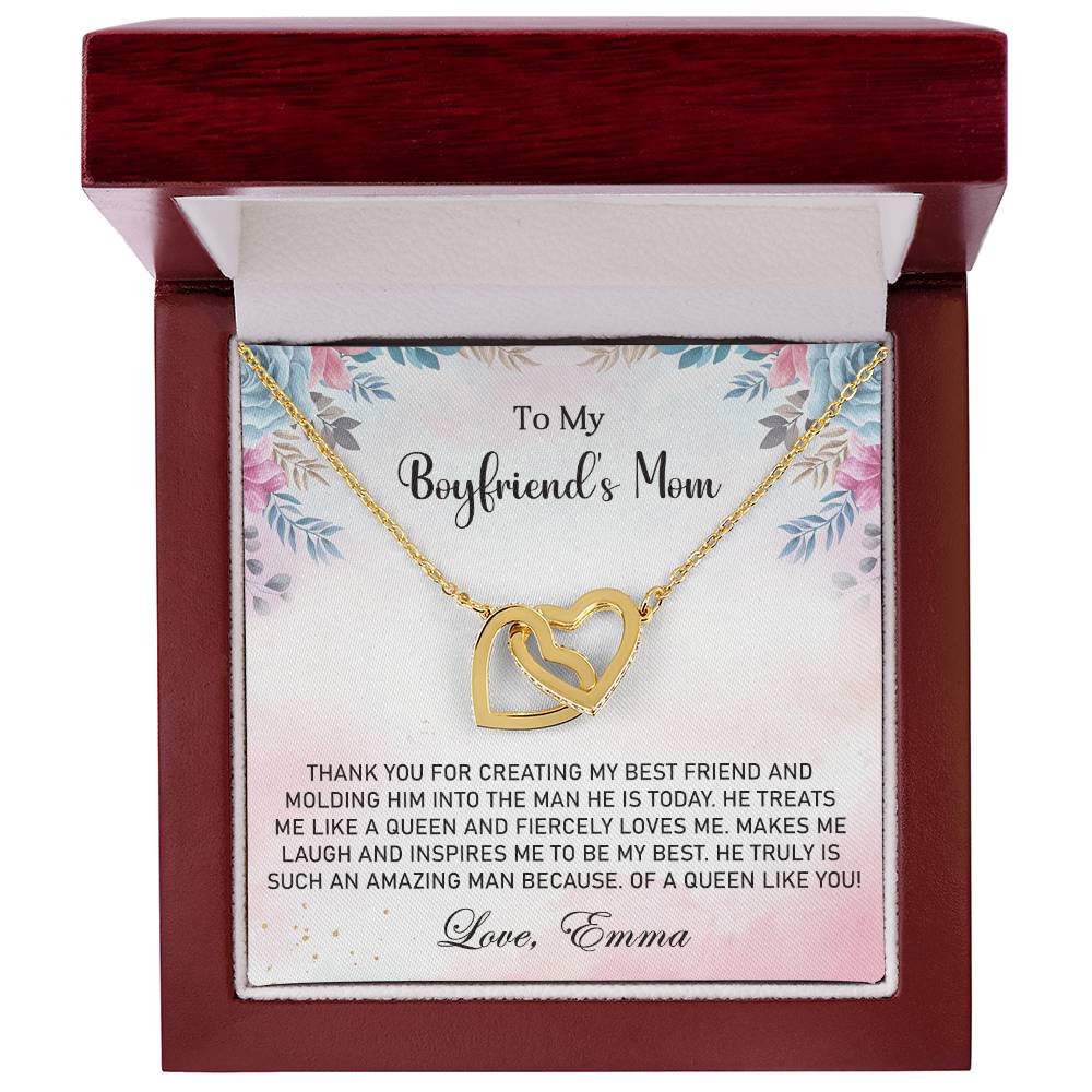 My Boyfriend's Mom-Interlocking Hearts Necklace - Shopping Therapy, LLC Jewelry