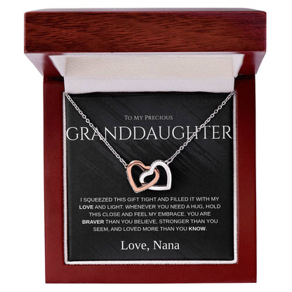 Granddaughter Gift Necklace – “To My Precious Granddaughter” Message Card From Grandma - Shopping Therapy, LLC Jewelry