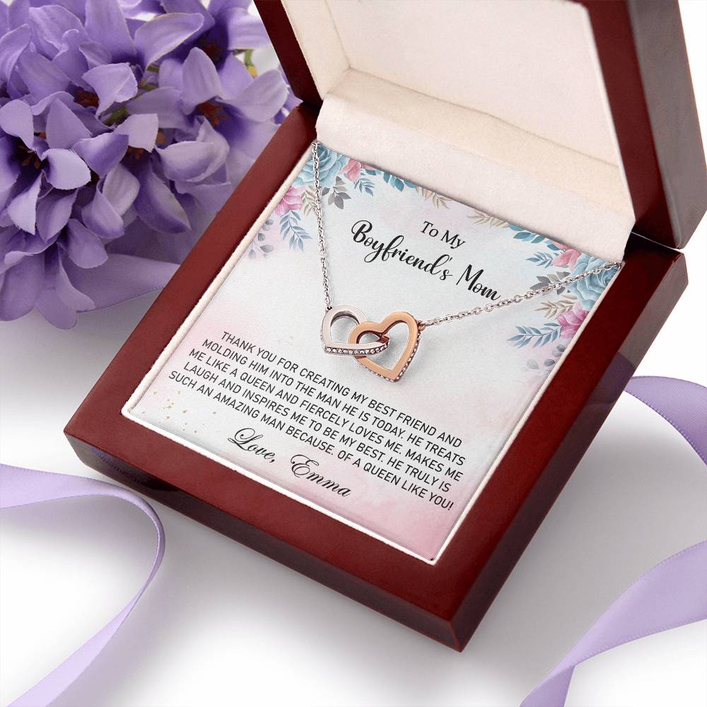 My Boyfriend's Mom-Interlocking Hearts Necklace - Shopping Therapy, LLC Jewelry