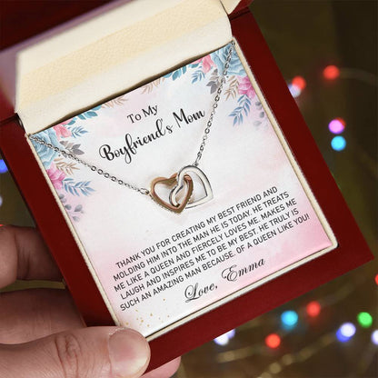 My Boyfriend's Mom-Interlocking Hearts Necklace - Shopping Therapy, LLC Jewelry