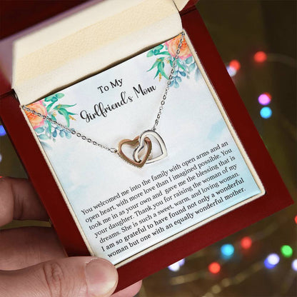 Girlfriend's Mom Gift-Interlocking Hearts Necklace - Shopping Therapy, LLC Jewelry