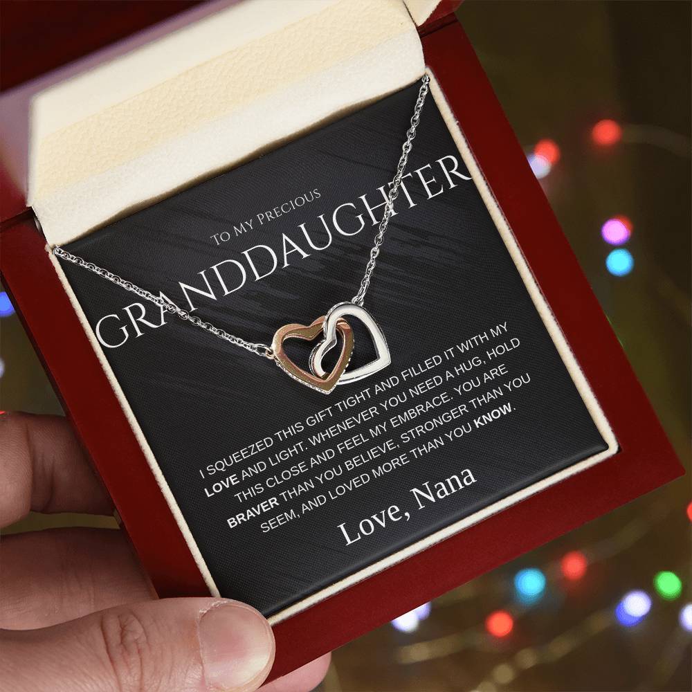 Granddaughter Gift Necklace – “To My Precious Granddaughter” Message Card From Grandma - Shopping Therapy, LLC Jewelry