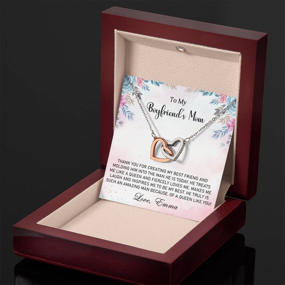 My Boyfriend's Mom-Interlocking Hearts Necklace - Shopping Therapy, LLC Jewelry
