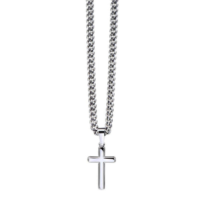 You Stood Beside Me Cuban Link Cross Chain For Men - Shopping Therapy, LLC Jewelry