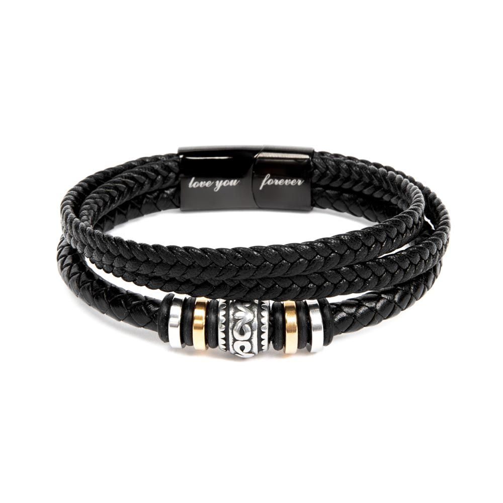 Your Presence Is A Gift Men's Vegan Leather Bracelet